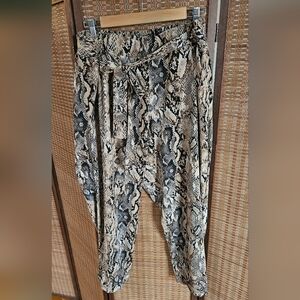 Torrid Snakeskin Print Pull-On High-Waisted Taper Stretch Crepe High-Rise Pants